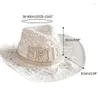 Berets Hollow Out Bride Letter Cowgirl Hat Novelty Cowboy Summer Beach Western Fancy Dress Accessory Drop292Z