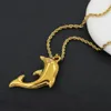 stainless steel necklace women's fashion versatile pendant clavicle chain Trendy vintage little dolphin pendant cute animal jewelry