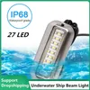 Ponton sous-marin universel en acier inoxydable, 12V Led 27, étanche, lumière de tableau arrière de bateau, blanc et bleu, modules 239b