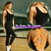 Correndo esporte terno yoga conjunto macacão ginásio treino treino para mulheres sem costas sexy esporte wear bodysuit roupas de fitness 220330