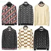 Pulls pour hommes Designer Automne Luxe Pull Vêtements Pull Slim Tricot Casual Géométrie Patchwork Couleur Imprimer Mâle Mode Laine Laine Jumper