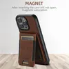 Étui de téléphone à motif Litchi détachable magnétique pour iPhone 15 14 13 12 Pro Max Samsung Galaxy S23 S24 Ultra S22 Note20 Plusieurs emplacements pour cartes Coque de support de portefeuille en cuir