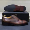 GAI GAI GAI Men Dress Genuine Leather Oxford Handmade Lace-up Brogue Cap Toe Wedding Formal Shoes Male Business Office Footwear 231208