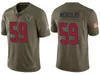 Houston''txans''men 99 J.J. Watt 4 Deshaun Watson 59 Whitney Mercilus Custom Women Youth Olive Salute to Service Jersey