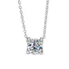 Merryshine 2023 Partihandel 925 Sterling Silver Women Jewelry Rainbow Blue Colorful Moissanite Necklace