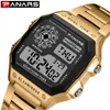 Panars Business Men Watches Waterproof G Watch THOCK Cyfrowy zegar ze zegarem ze zegarem ze zegarem ze zegarem ze zegarem ze zegarem ze stali nierdzewnej Erkek Kol Saati 20210n