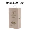 Cadeau cadeau boîte à vin en bois double bouteille sangle caisses coquille décoration de la maison taille 35x20x10 cm bouteilles standard 750 ml rustique solide xj237s