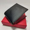 Fashion Man Red Wallet Thin Pocket Cardholder Portable Cash Holder Luxury Fold Coin Purse levereras med Box Designer Mini Wallets348d