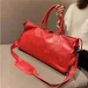 أزياء جديدة أسود ماء Ripple 45cm Sports Duffle Bag Red Luggage Man and Women Duffel Bags with Lock TAG236C