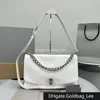 23 fall BBsoft Designer Bag Oil Wax Skin Crack BB Soft Bag Flip Silver Chain Crossbody Shoulder Bag