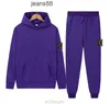 Stone Island Jacke Herbst Winter Männer Hoodie Hose Harajuku Sportbekleidung Marke lässig einfarbig Damen mehrfarbig Kapuzenpullover Set 2 Stück Stone-Island Jacke