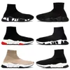 Top Quality OG Donna Uomo Designer Calzino Scarpe Moda Casual Speed Trainer Speeds 2.0 Nero Bianco Rosso Suola trasparente Runner Calzini Stivaletti Slip on Cloud Mocassini Sneakers