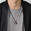 Collier pendentif à breloque Triangle en acier inoxydable, chaîne, bijoux à la mode pour hommes, collier personnalisé