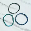 MG2028 4 MM Grigio Larvikite Sodalite Jasper Regalite Set di braccialetti turchesi Mini gioielli da polso con pietre preziose da donna