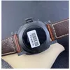 VS factory Pam661 Diving watches 9001 Mechanical movement 44mm Carbon fiber casing Leather strap watchband Sapphire crystal glass Super luminous waterproof Watch