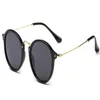 Moda clássico redondo óculos de sol moldura de metal ouro designer espelho óculos de sol das mulheres dos homens flash tons l8s com case279e