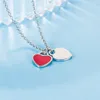 Designer Halskette Schmuck Halsketten Tiffenylie und Co Double Heart Pendell Halskette für Frauen Choker