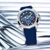 Наручные часы NEVIS Мужские спортивные часы Повседневные кварцевые наручные часы Светящийся циферблат с морским флагом Силиконовый ремешок Мужские деловые часы Reloj251I