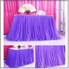 Table Skirt 100x80cm Wedding Party Tutu Tulle Table Skirt Tableware Cloth Baby Shower Party Home Decor Table Skirting Birthday Party 231208