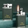 CHIEF Pure Hand-sewn Genuine Leather Kerosene Lighter Vintage Classic Grinding WheelOopen Fire Metal Igniter Gentleman Gift 2023