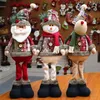 Christmas Tree Decor Year Ornament Reindeer Snowman Santa Claus Standing Doll Home Decoration Merry Height 48cm 210911310d