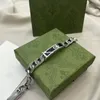 925 Sterling Zilveren Armband Twee g Luxe Designer Sieraden Kralen Zwart Groen Emaille Varken Neusketting Valentijnsdag Cadeau voor mannen en vrouwen