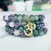 MG2030 Ny design Moss Agate Amethyst Rose Quartz 108 Mala om Charm Womens Yogi Armband Meditation Balance SMycken