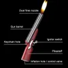 Creative Mini Gun Double Flame Lighter Windsecture Jet Butane No Gas Open Smoking Accessories Men's Present