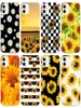 Fundas de TPU suaves de girasol para iPhone 14 Pro Max 13 12 Mini 11 XR XS X 8 7 Plus 6 6S Moda Flor de sol Estampado floral Lujo Negro Ye5425095