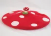 Boinas artesanais de lã de feltro boina com cogumelo no topo criativo pintor chapéu presente de aniversário boné vermelho da criança Yayoi Kusama ElementBeret9851138