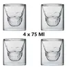 4 szt. 75 ml kieliszki do wina Skull Whisky Glass podwójny dolny kubek S szklany kubek do piwa wina kubek 250 ml Brandy koktajl koktajlu x0239h