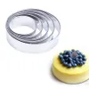 5 pçs / conjunto de metal círculo redondo forma cortador de biscoitos de casamento cozinha fondant ferramentas de decoração de bolo mousse molde de bolo stencils298s