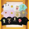 Men's T-shirts Currency Nemesis Zhi Drew Biber Smiling Face Short Sleeved Love Cartoon Dinosaur Print Trendy Loose Couple T-shirt