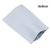 Blanc 6x9 cm 200 pièces feuille supérieure ouverte Mylar thermoscellable échantillons paquets papier d'aluminium scellable sous vide pochette anti-odeur sac en aluminium pour DOOK233S