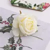 50 100 pezzi 6 5 cm teste di fiori artificiali Sike Princess Rose per la decorazione domestica di nozze scrapbook fai da te forniture artigianali fiori finti 2207V