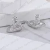 Pin Saturn Ohrringe Damen Designerschmuck Ohrstecker mit Diamant Kupfer vergoldet für Hochzeitsgeschenke