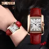 SKMEI Brand Women Watches Fashion Casual Quartz Watch Waterproof Leather Ladies Wrist Watches Clock Women Relogio Feminino 210310288W