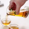 Szklany garnek do herbaty z filtrem przezroczyste ciepło odporne na borokrzemianie kwitnący czajnicze czajni