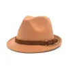 Ampla borda chapéus de lã chapéu feminino e masculino inglês harajuku simples jazz fedora women237b