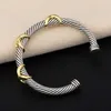 ORTIGOR Kabel-Manschetten-Armband für Damen, Statement-Armband mit gedrehten Strängen, Designer-Marke, Damen-Weihnachtsschmuck, Geschenk