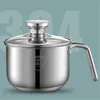 Pot à lait Pot à nouilles instantanées Pot à aliments complémentaires pour bébé et bébé Petit pot 14/16 cm Mini pot à lait Pot à soupe épaissi en acier inoxydable 304 231208