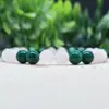 Bracelet Malachite en Quartz Rose de qualité 3A pour hommes et femmes, bijoux de Protection énergétique EMF, MG1990, 8 MM