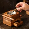 1pc Wooden Cigar Ashtray Coaster with Slot for Cigar - Perfect Gift for Men, Husband, Boyfriend, Dad, Uncle, Boss, and Colleague