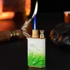 Unusual Metal Crocodile Double Fire Lighters Windproof No Gas Open Flame Cigarette Men's Gadgets Creative Gift