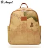 Backpack World Map di alta qualità Donne retrò in pelle retrò marchio Design Backpack Backpack Fashion HCZ6652268H