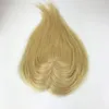 Koronkowe peruki 613 Kolor jedwabiście prosty środek Virgin Human Hair Topper Blond Silk Base Women Topper 130% Gęstość 231208