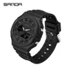 Sanda Casual Men's Watches 50m Waterproof Sport Quartz Watch for Male Wristwatch Digital G Style Thock Relogio Masculino 2204259T