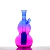 Vente chaude Rainbow Mini verre brûleur à mazout Bong conduites d'eau avec Matrix Perc Double Snuff Sniffer Hookah Recycler Dab Bongs pour fumer avec tuyau de brûleur à mazout en verre mâle