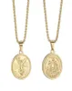 Anhänger Halsketten Männer Frauen Italien Gold Finish Runde Baguette Fassung Mexikanische Münze Centenario Mexicano Moneda 50 Pesos2272223