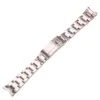 Watch Bands 20mm 316L Stainless Steel Watchbands Bracelet Silver Brushed Metal Curved End Replacement Link Deployment Clasp Strap2736